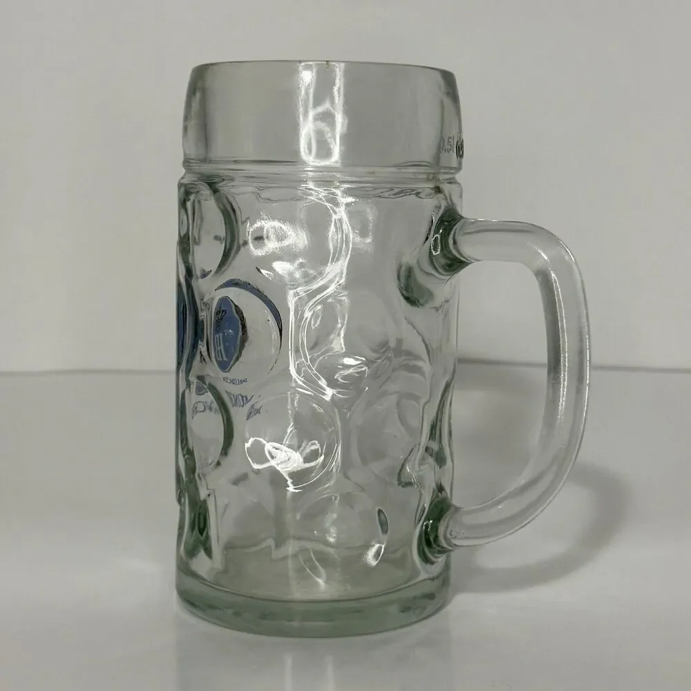 Hofbrau Munchen HB 0.5L Glass Beer Stein Mug Germany Oktoberfest
